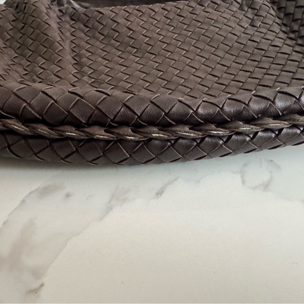 Bottega Veneta Dark Brown Intrecciato Hobo Bag - Picture 14 of 15
